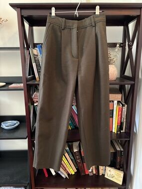 Acne Studios Olive Green Wool Trousers